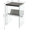 SoHo Glass End Table with Shelf by Convenience Concepts