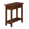 American Heritage Flip Top End Table with Charging Station and Shelf by Convenience Concepts