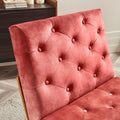 Corvus Savannah Tufted Velvet Lounge Chair with Upholstered Accent