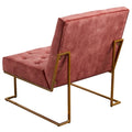 Corvus Savannah Tufted Velvet Lounge Chair with Upholstered Accent