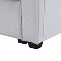 Merax 104 Modern 4-Seater Linen Sofa with Armrest Pockets and 4 Pillows - Minimalist Design