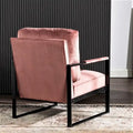 Hosam 25.4 Velvet Upholstered Chair with Metal Arms