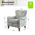 Set of 2 Samouel Contemporary Floral Wingback Armchairs by HULALA HOME