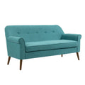 Porthos Home Ruth Small Fabric Loveseat Sofa with Rubberwood Frame