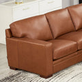 Hydeline Dillon Right-Facing Sectional Sofa with Chaise in Top Grain Leather