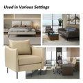 Set of 2 Jaime Modern Vegan Leather Accent Chairs with Metal Legs by HULALA HOME
