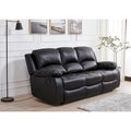 Betsy Furniture 8018 Bonded Leather Manual Reclining 3-Seat Sofa