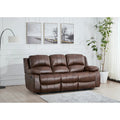 Betsy Furniture 8018 Bonded Leather Manual Reclining 3-Seat Sofa