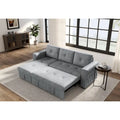 Cozy Classic L-Shaped Pull-Out Sleeper Sectional Sofa