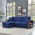 Cozy Classic L-Shaped Pull-Out Sleeper Sectional Sofa