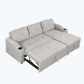 Cozy Classic L-Shaped Pull-Out Sleeper Sectional Sofa