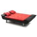 Lionel Faux Leather Convertible Sofa