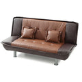 Lionel Faux Leather Convertible Sofa