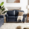 Angel Transitional Genuine Leather Sofa with Tufted Backrest by HULALA HOME