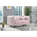 Velvet Button-Tufted Pompano Loveseat