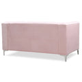 Velvet Button-Tufted Pompano Loveseat