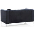 Velvet Button-Tufted Pompano Loveseat
