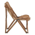 Cantu Authentic Top Grain Leather Tripolina Sling Chair by iNSPIRE Q Modern