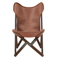 Cantu Authentic Top Grain Leather Tripolina Sling Chair by iNSPIRE Q Modern