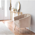 Randolf Velvet Accent Chair in Silver Orchid