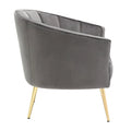 Randolf Velvet Accent Chair in Silver Orchid