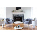 Randolf Velvet Accent Chair in Silver Orchid