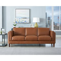 Hydeline Maui Premium Top Grain Leather Sofa with Feather, Memory Foam, and Spring Support