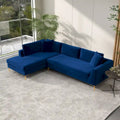 Mae Velvet Corner Sectional Sofa in Mid-Century Modern Style