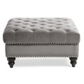 Luxurious Nola Velvet Tufted Extra-Large Ottoman