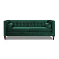 Jack 84 Mid-Century Modern Tuxedo Sofa with Decorative Bolster Pillows