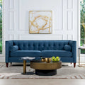 Jack 84 Mid-Century Modern Tuxedo Sofa with Decorative Bolster Pillows
