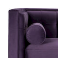 Jack 84 Mid-Century Modern Tuxedo Sofa with Decorative Bolster Pillows