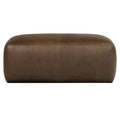 Poly & Bark Denver Leather Ottoman - Authentic Full Grain Italian Leather