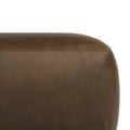 Poly & Bark Denver Leather Ottoman - Authentic Full Grain Italian Leather