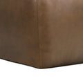 Poly & Bark Denver Leather Ottoman - Authentic Full Grain Italian Leather