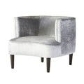 Roundhill Furniture Isla Chenille Oversized Barrel Accent Chair with Armrests for Living Room