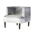 Roundhill Furniture Isla Chenille Oversized Barrel Accent Chair with Armrests for Living Room