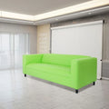 Mid-Century Modern 3-Seater Sofa by Coast to Coast Sofas - Upholstered Faux Leather with Solid Wood Frame
