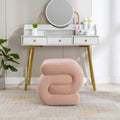 Contemporary S-Shape Ottoman Makeup Stool and Footrest for Living Room and Bedroom