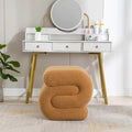 Contemporary S-Shape Ottoman Makeup Stool and Footrest for Living Room and Bedroom