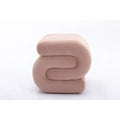 Contemporary S-Shape Ottoman Makeup Stool and Footrest for Living Room and Bedroom