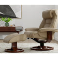 Fjords Mustang Leather Reclining Chair with Ottoman