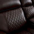 Mid-Century Modern Faux Leather Reclining Sectional Sofa