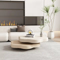 JASIWAY Contemporary Cloud-Inspired Rotating Coffee Table