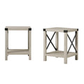 Set of 2 Middlebrook Kujawa 18-Inch X-Side Accent Tables
