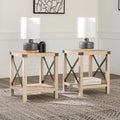 Set of 2 Middlebrook Kujawa 18-Inch X-Side Accent Tables