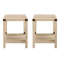 Set of 2 Middlebrook Kujawa 18-Inch X-Side Accent Tables