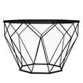 Malibu 22 Modern Octagonal Coffee Table with Tempered Glass Top and Durable Metal Geometric Base for Living Room or Office