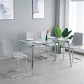 4-Piece Modern Dining Chair Set with Metal Legs