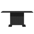Clihome Glossy Wood Expandable Dining Table for 6 Guests